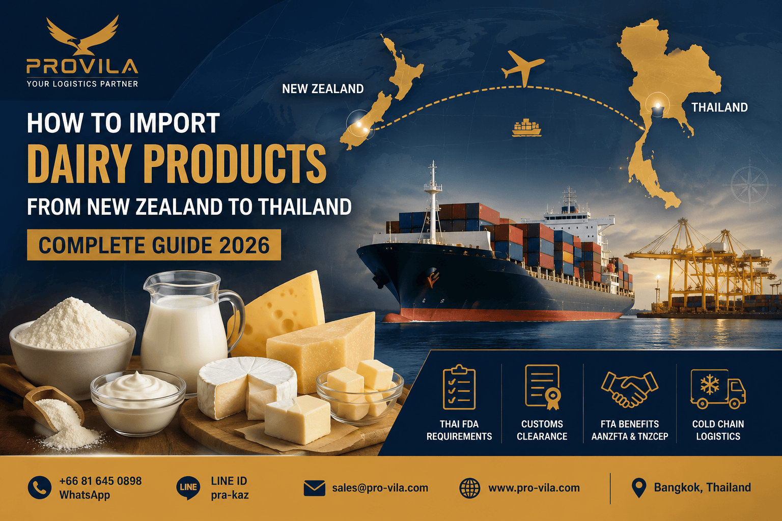 How to Import Dairy Products from New Zealand into Thailand — Complete Guide 2026